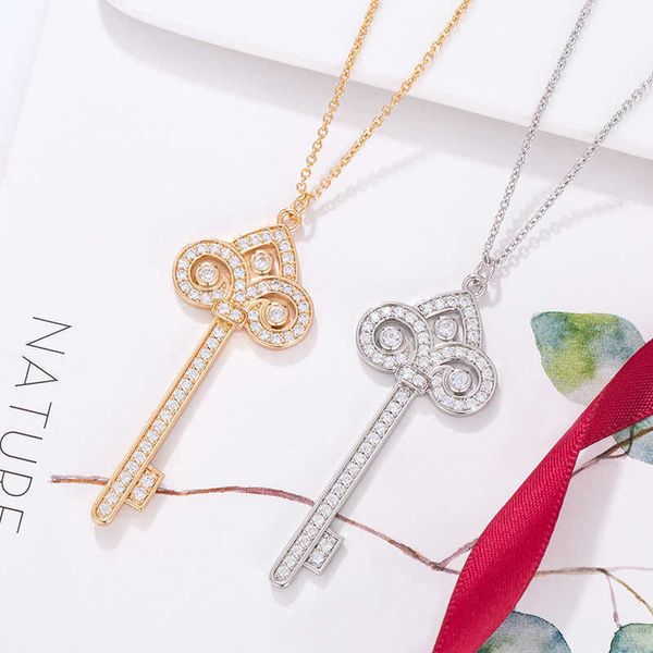 designer iris flower key necklace s925 sterling silver full diamond light luxury temperament simple minority design tiffay sweater chain, Black
designer iris flower key necklace s925 sterling silver full diamond light luxury temperament simple minority design tiffay sweater chain, Black