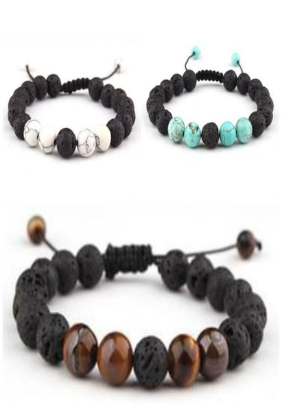 8mm lava stone beaded strands bracelets tiger eye rocks stones beads bracelet adjustable fashion jewelry1231290, Black
8mm lava stone beaded strands bracelets tiger eye rocks stones beads bracelet adjustable fashion jewelry1231290, Black