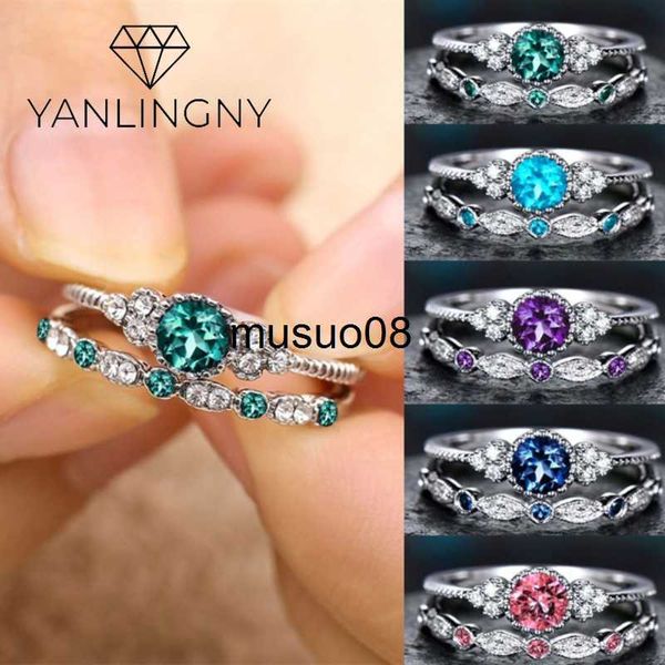 band rings 2pcs/set classic silver plated ring green blue round cut created birthstone delicate slim ring for women bride wedding jewlery j2
band rings 2pcs/set classic silver plated ring green blue round cut created birthstone delicate slim ring for women bride wedding jewlery j2