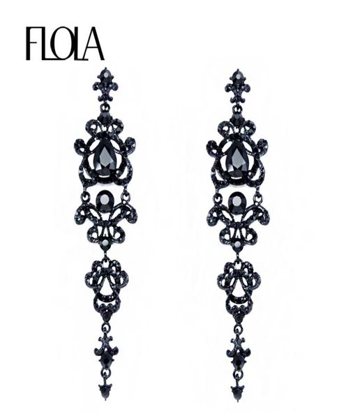 flola brand vintage black earrings with stones rhinestones long chandelier earrings gothic fashion jewelry for women ersh347928175, Silver
flola brand vintage black earrings with stones rhinestones long chandelier earrings gothic fashion jewelry for women ersh347928175, Silver