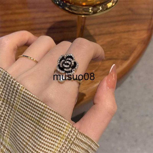 band rings korean black rose shaped metal opening rings for woman girls fashion luxury zircon adjustable index finger rings jewelry party j2, Silver
band rings korean black rose shaped metal opening rings for woman girls fashion luxury zircon adjustable index finger rings jewelry party j2, Silver