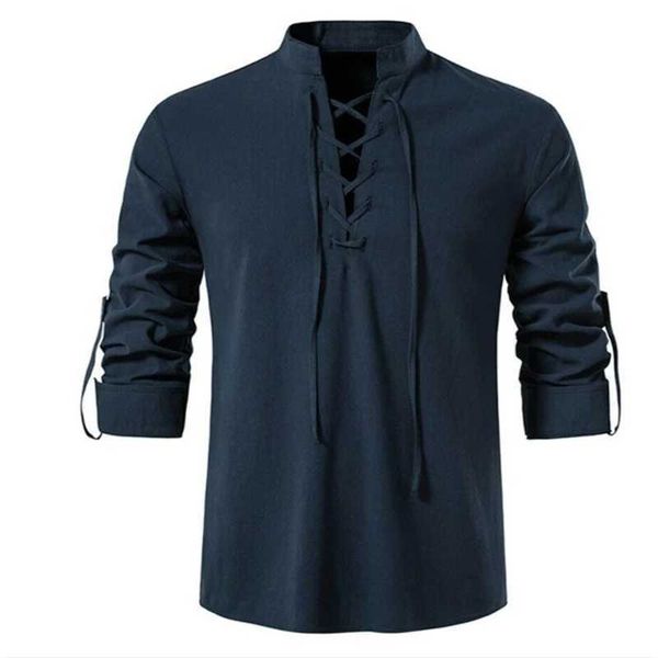 vneck new men's shirt tshirt fashion vintage thin long sleeve men casual breathable viking front lace up man shirts w, White;black
vneck new men's shirt tshirt fashion vintage thin long sleeve men casual breathable viking front lace up man shirts w, White;black
