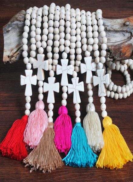 long decorative necklace female white wood handmade beaded tassel cross sweater chain8112146, Silver
long decorative necklace female white wood handmade beaded tassel cross sweater chain8112146, Silver