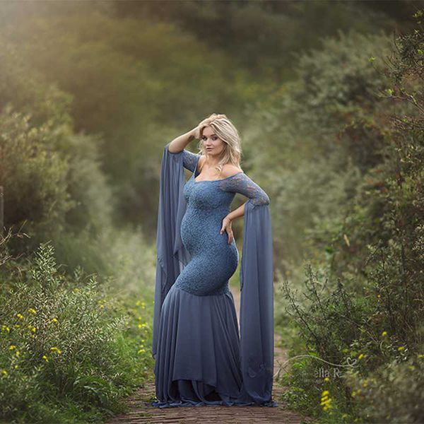 maternity dresses fashion p shoot maxi dress long sleeved lace splicing fancy women's maternity pgraphy props, White
maternity dresses fashion p shoot maxi dress long sleeved lace splicing fancy women's maternity pgraphy props, White