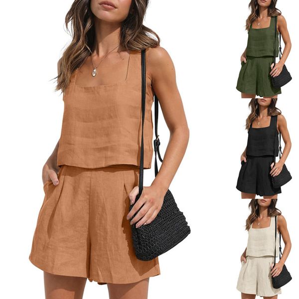 designer woman tracksuit womens 2 piece outfits lounge matching sets two piece linen shorts crop 2023 trendy clothes summer vacation set wo, White
designer woman tracksuit womens 2 piece outfits lounge matching sets two piece linen shorts crop 2023 trendy clothes summer vacation set wo, White