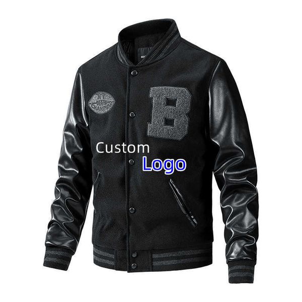 fashion streetwear long sleeved casual black fall wholesale blank baseball varsity men's jackets gqo, Black;brown
fashion streetwear long sleeved casual black fall wholesale blank baseball varsity men's jackets gqo, Black;brown