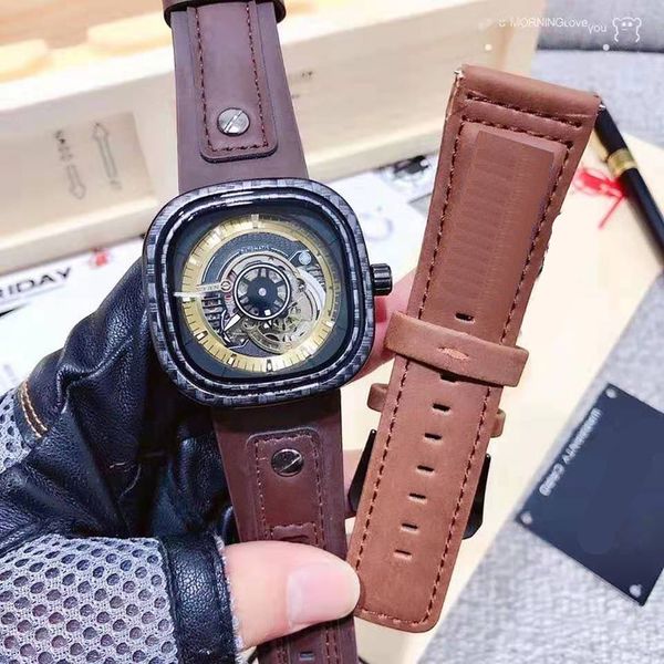 2023 new watch men's leisure diamond watches gold steel case leather mechanical automatic wristwatch strap male relogio masculino seven, Slivery;brown
2023 new watch men's leisure diamond watches gold steel case leather mechanical automatic wristwatch strap male relogio masculino seven, Slivery;brown