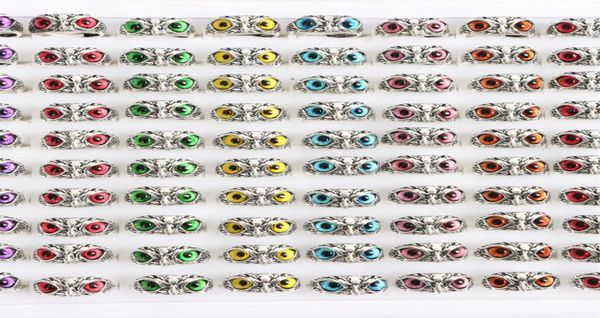 punk vintage colorful owl eye adjustable open rings jewelry for women men mix style color party gifts whole 36pcslot1741227, Golden;silver
punk vintage colorful owl eye adjustable open rings jewelry for women men mix style color party gifts whole 36pcslot1741227, Golden;silver