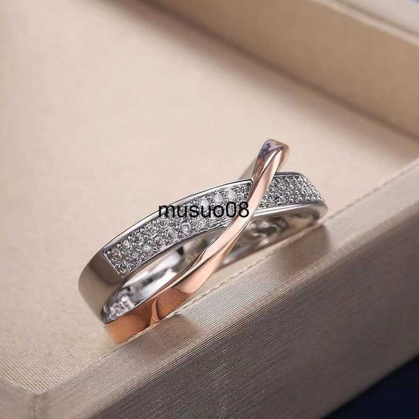 band rings simple personality x-shaped two-color women's zircon copper ring jewelry wholesale women's crystal party gifts j230602, Silver
band rings simple personality x-shaped two-color women's zircon copper ring jewelry wholesale women's crystal party gifts j230602, Silver