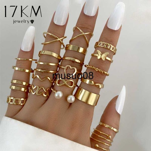 band rings 17km metal gold color rings set twist hollow rings for women pearl vintage butterfly rings geometric trendy jewelry accessories j, Silver
band rings 17km metal gold color rings set twist hollow rings for women pearl vintage butterfly rings geometric trendy jewelry accessories j, Silver