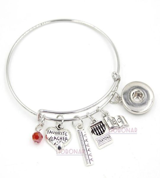 whole adjustable bangle snap jewelry teacher bracelet book ruler crayons charms bangle snap button bracelets for teacher gift4121402, Golden;silver
whole adjustable bangle snap jewelry teacher bracelet book ruler crayons charms bangle snap button bracelets for teacher gift4121402, Golden;silver