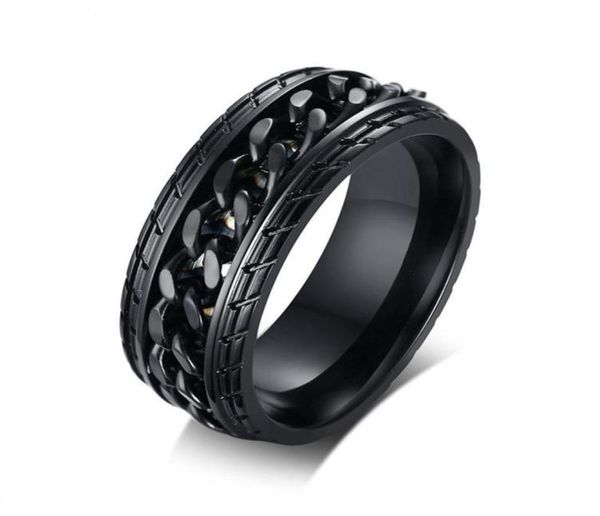 black color fashion simple men039s rings stainless steel chain ring jewelry gift for men boys j414249q3757180, Silver
black color fashion simple men039s rings stainless steel chain ring jewelry gift for men boys j414249q3757180, Silver