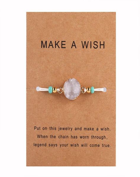 natural druzy resin stone bead bracelet with make a wish card red blue string adjustable woven bracelets for men women wish jewelr3780334, Golden;silver
natural druzy resin stone bead bracelet with make a wish card red blue string adjustable woven bracelets for men women wish jewelr3780334, Golden;silver