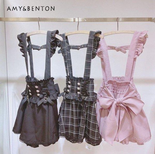 dresses japanese style ribbon bow women mini skirt diamond pearl buckle suspender skirt fashion elegant short skirt, Black;gray
dresses japanese style ribbon bow women mini skirt diamond pearl buckle suspender skirt fashion elegant short skirt, Black;gray