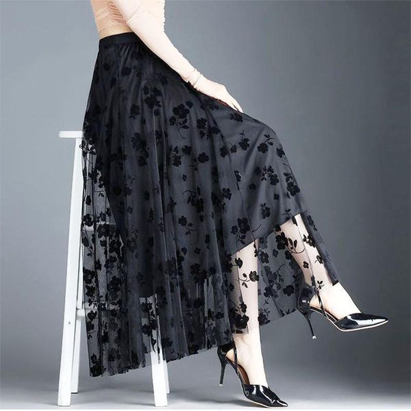 dresses spring autumn printing elastic waist gauze irregular skirts 2022 new elegant fashion long skirts for women women's clothing, Black;gray
dresses spring autumn printing elastic waist gauze irregular skirts 2022 new elegant fashion long skirts for women women's clothing, Black;gray
