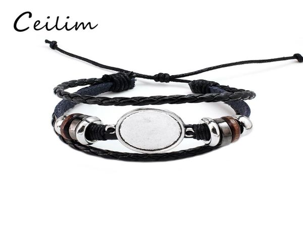 fashion jewelry diy multi layer leather bracelet bangle blank base fit 20mm round po glass cabochon setting bezel tray jewelry 9241044, Black
fashion jewelry diy multi layer leather bracelet bangle blank base fit 20mm round po glass cabochon setting bezel tray jewelry 9241044, Black