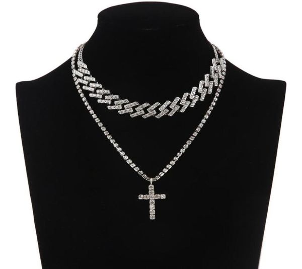 chains iced out cuban link chain necklace set cross pendant jewelry for women rhinestone choker luxury bling hip hop jewellery3897873, Silver
chains iced out cuban link chain necklace set cross pendant jewelry for women rhinestone choker luxury bling hip hop jewellery3897873, Silver