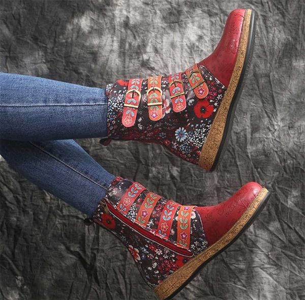 socofy women boots retro printed metal buckle soft leather zipper ankle boots ladies shoes women botines mujer 2109111310996, Black
socofy women boots retro printed metal buckle soft leather zipper ankle boots ladies shoes women botines mujer 2109111310996, Black