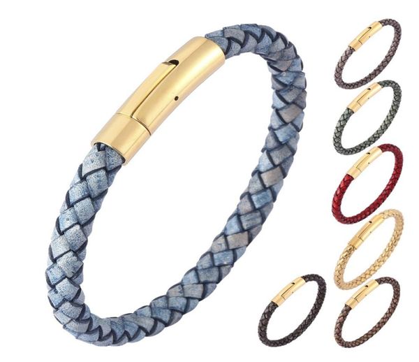 handmade braid couple leather cuff bracelet gold stainless steel button buckle bracelets3064190, White
handmade braid couple leather cuff bracelet gold stainless steel button buckle bracelets3064190, White