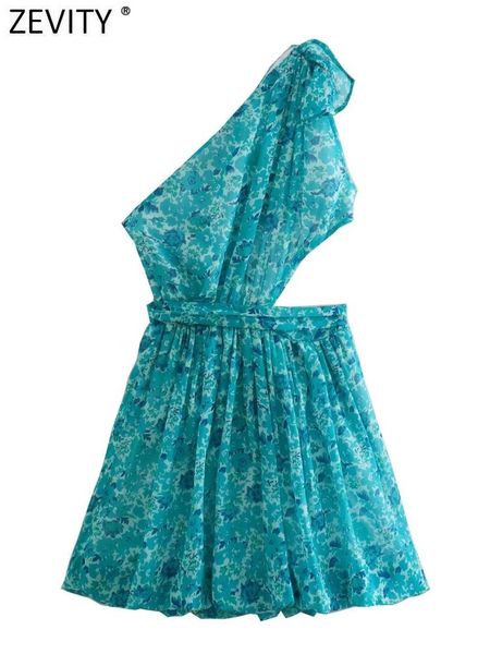 dresses zevity women summer single shoulder floral print waist hollow out chiffon mini dress female chic pleat ruffles vestidos ds3306, Black;gray
dresses zevity women summer single shoulder floral print waist hollow out chiffon mini dress female chic pleat ruffles vestidos ds3306, Black;gray