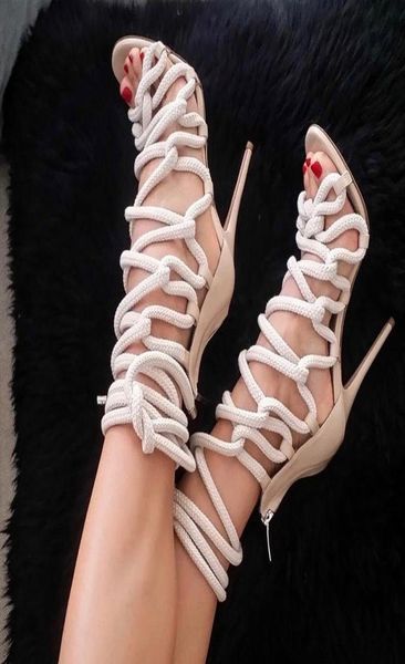 women summer rope stiletto heel gladiator sandals 2021 ankle strap braided knot ladies shoes zapatos de mujer7876967, Black
women summer rope stiletto heel gladiator sandals 2021 ankle strap braided knot ladies shoes zapatos de mujer7876967, Black