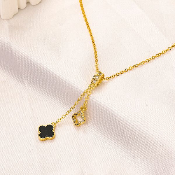 luxury elegant designer pendant necklace 4/four leaf clover 18k gold plated jewelry for women double pendant chain wedding gift high quality, Silver
luxury elegant designer pendant necklace 4/four leaf clover 18k gold plated jewelry for women double pendant chain wedding gift high quality, Silver