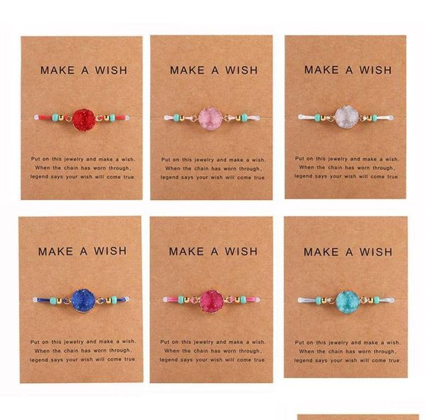 handmade druzy resin stone bracelet make a wish card wax rope braided bracelets bangles with rice bead for women girls summer beac7724987, Golden;silver
handmade druzy resin stone bracelet make a wish card wax rope braided bracelets bangles with rice bead for women girls summer beac7724987, Golden;silver