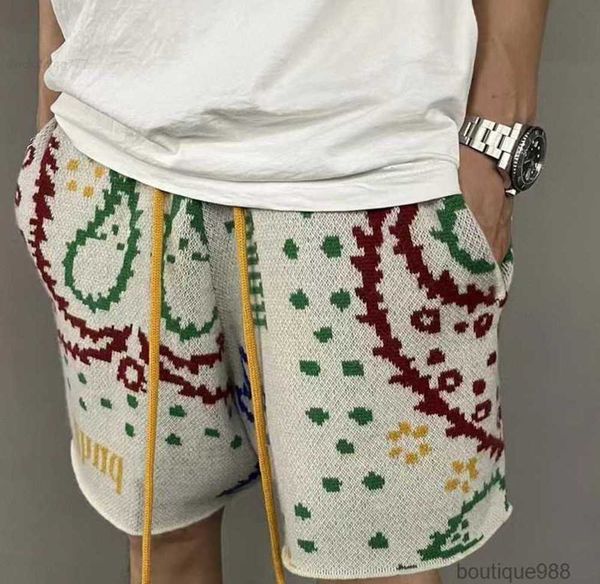 designer clothing rhude american trend brand cashew flower knitted sports casual shorts summer beach pants capris couples joggers sportswear, White;black
designer clothing rhude american trend brand cashew flower knitted sports casual shorts summer beach pants capris couples joggers sportswear, White;black