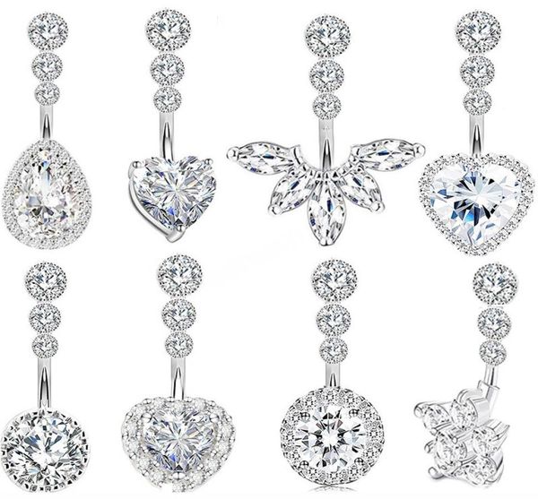 crystal belly button ring for woman navel piercing round heart zircon stud barbell stainless steel bar body jewelry1475786, Silver
crystal belly button ring for woman navel piercing round heart zircon stud barbell stainless steel bar body jewelry1475786, Silver
