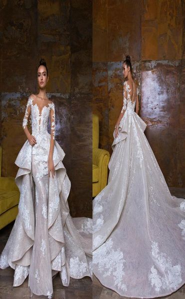 mermaid 2019 wedding dresses with detachable train 34 long sleeve lace appliqued beads overskirts bridal gowns custom made2547716, White
mermaid 2019 wedding dresses with detachable train 34 long sleeve lace appliqued beads overskirts bridal gowns custom made2547716, White