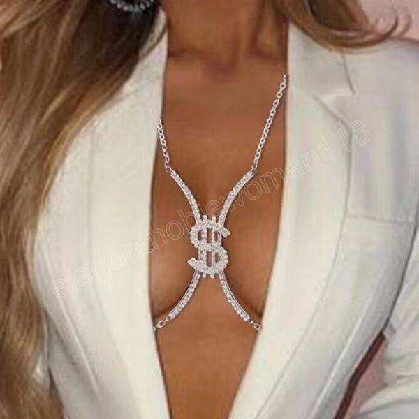 summer fashion metal rhinestone dollar symbol chest chain beach vacation party body chain women's charm jewelry gift, Slivery;golden
summer fashion metal rhinestone dollar symbol chest chain beach vacation party body chain women's charm jewelry gift, Slivery;golden