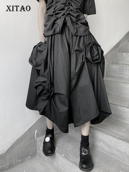 dresses xitao summer new black skirt asymmetrical threedimensional flower decoration fashion empire waist loose women allmatch zxr1515, Black;gray
dresses xitao summer new black skirt asymmetrical threedimensional flower decoration fashion empire waist loose women allmatch zxr1515, Black;gray