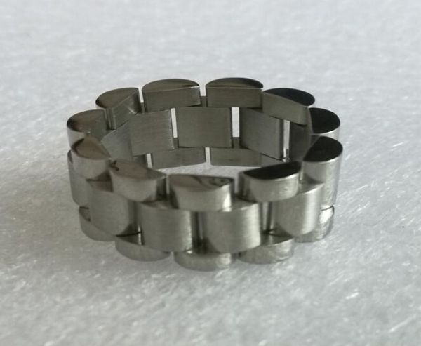 10mm width stainless steel adjustabler flexible band link ring3455656, Silver 
10mm width stainless steel adjustabler flexible band link ring3455656, Silver
