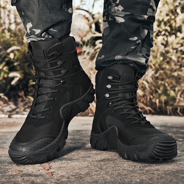 new combat boots male outdoor warm military boots wear-resistant waterproof men shoes breathable shock absorbing shoes, Black
new combat boots male outdoor warm military boots wear-resistant waterproof men shoes breathable shock absorbing shoes, Black