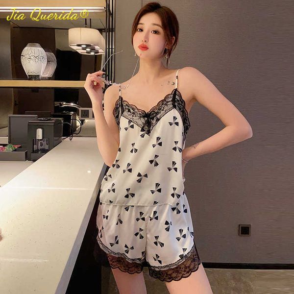 pyjamas woman's luxury ice silk strap slings pajamas lingeries 2 pieces set lady chic nightwear trendy summer shorts casual pijamas j23, Red;black
pyjamas woman's luxury ice silk strap slings pajamas lingeries 2 pieces set lady chic nightwear trendy summer shorts casual pijamas j23, Red;black