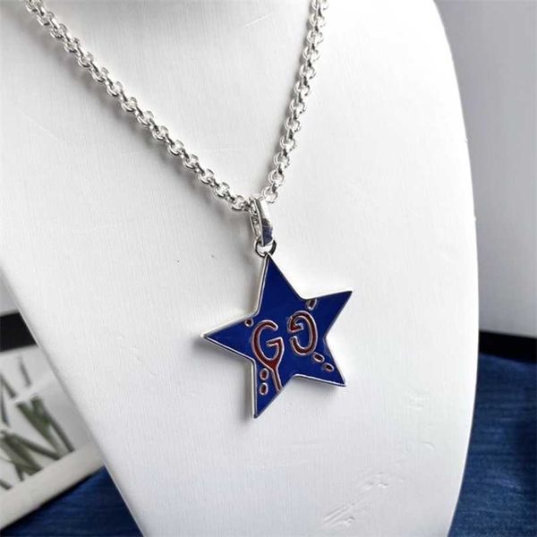 new 2023 designer jewelry bracelet necklace ring chaopai 925 personalized hip hop versatile classic five pointed star blue enamel, Silver
new 2023 designer jewelry bracelet necklace ring chaopai 925 personalized hip hop versatile classic five pointed star blue enamel, Silver