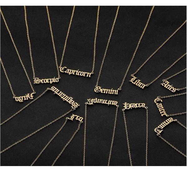 personalized letter zodiac necklace constellation necklaces custom stainless steel old english necklace birthday jewelry gifts ycu7333512, Silver
personalized letter zodiac necklace constellation necklaces custom stainless steel old english necklace birthday jewelry gifts ycu7333512, Silver