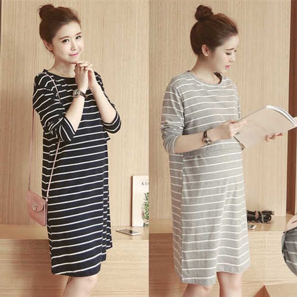 maternity dresses pregnant women's summer o-neck maternity care short sleeved striped summer dress breastfeeding suit g220602, White
maternity dresses pregnant women's summer o-neck maternity care short sleeved striped summer dress breastfeeding suit g220602, White
