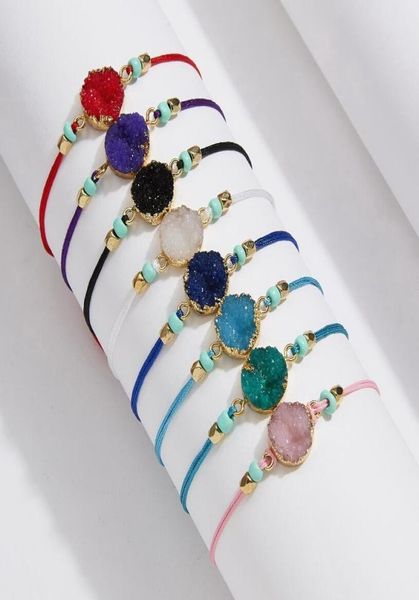 handmade druzy resin stone bracelet make a wish card wax rope braided bracelets bangles with rice bead for women girls summer beac6087972, Golden;silver
handmade druzy resin stone bracelet make a wish card wax rope braided bracelets bangles with rice bead for women girls summer beac6087972, Golden;silver