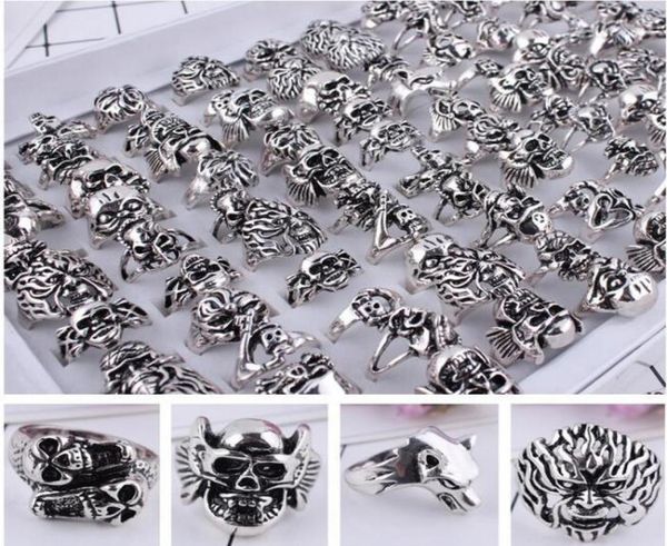 50pcslot gothic big skull ring men man imitation stainless steel bohemian punk vintage jewelry religion statement rings mixed sty5598022, Silver
50pcslot gothic big skull ring men man imitation stainless steel bohemian punk vintage jewelry religion statement rings mixed sty5598022, Silver