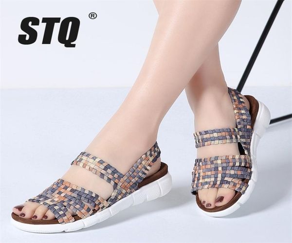 stq 2020 women flat sandals shoes women woven wedge sandals shoes ladies beach summer slingback sandals flipflops shoes 802 y200623800419, Black
stq 2020 women flat sandals shoes women woven wedge sandals shoes ladies beach summer slingback sandals flipflops shoes 802 y200623800419, Black