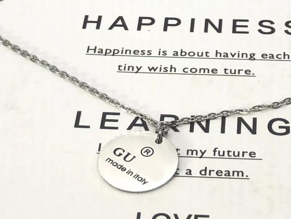 round necklace women stainless steel couple chain pendant necklaces jewelry on the neck gift for girlfriend accessories whole4807859, Silver