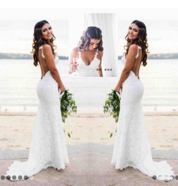 lace wedding dress country style count train deep v neck backless wedding dresses handmade mermaid bridal gowns simple wear4649407, White
lace wedding dress country style count train deep v neck backless wedding dresses handmade mermaid bridal gowns simple wear4649407, White