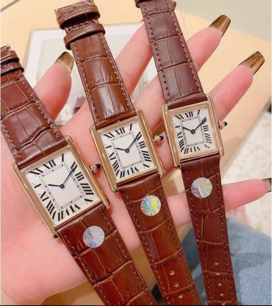 8 style watchs women men square quartz watch 24mm 27mm 31mm letaher strap designer watches sport sapphire wristwatch, Slivery;brown
8 style watchs women men square quartz watch 24mm 27mm 31mm letaher strap designer watches sport sapphire wristwatch, Slivery;brown