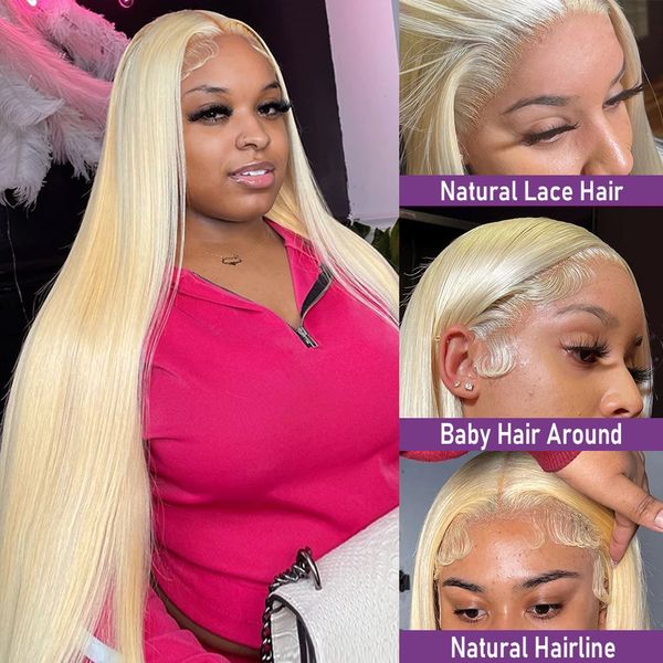 613 lace frontal wig 13x4 40 inch straight honey blonde lace front human hair wig color transparent hair wigs for women, Black;brown
613 lace frontal wig 13x4 40 inch straight honey blonde lace front human hair wig color transparent hair wigs for women, Black;brown