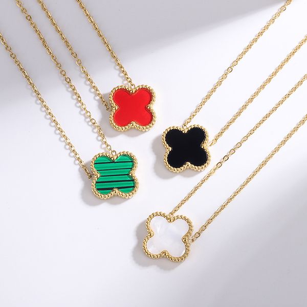 12 mix styles women luxury designer necklace classic flower pendant titanium steel fashion couple jewelry, Silver
12 mix styles women luxury designer necklace classic flower pendant titanium steel fashion couple jewelry, Silver