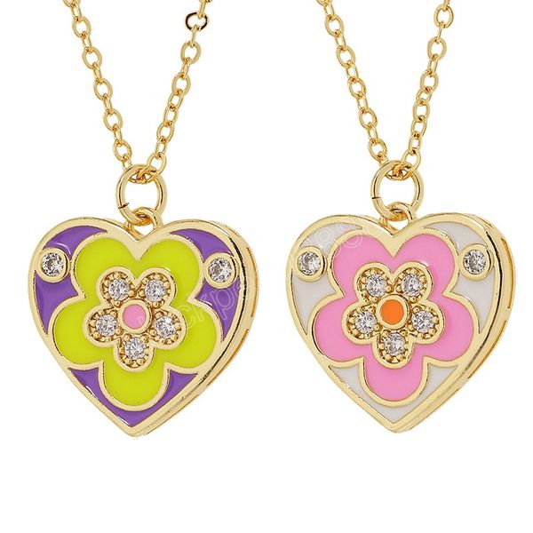 18k gold plated heart necklaces pendant multicolor flower drop oil choker for teens girls birthday jewelry gifts, Silver
18k gold plated heart necklaces pendant multicolor flower drop oil choker for teens girls birthday jewelry gifts, Silver