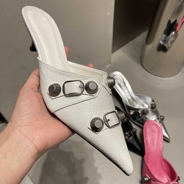 nxy slippers women pumps heels shoes slides mules 2023 rivet fashion female slip on sandals pointed toe ladies high summer spring 230511, Black
nxy slippers women pumps heels shoes slides mules 2023 rivet fashion female slip on sandals pointed toe ladies high summer spring 230511, Black