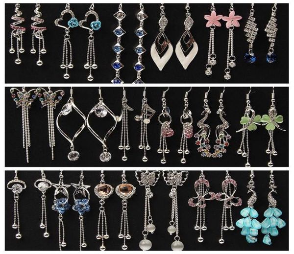 anti allergy crystal tassels earrings flower butterfly peacock love heart hanging long earrings box packed mixed 20 style 20pairs1958924, Silver
anti allergy crystal tassels earrings flower butterfly peacock love heart hanging long earrings box packed mixed 20 style 20pairs1958924, Silver