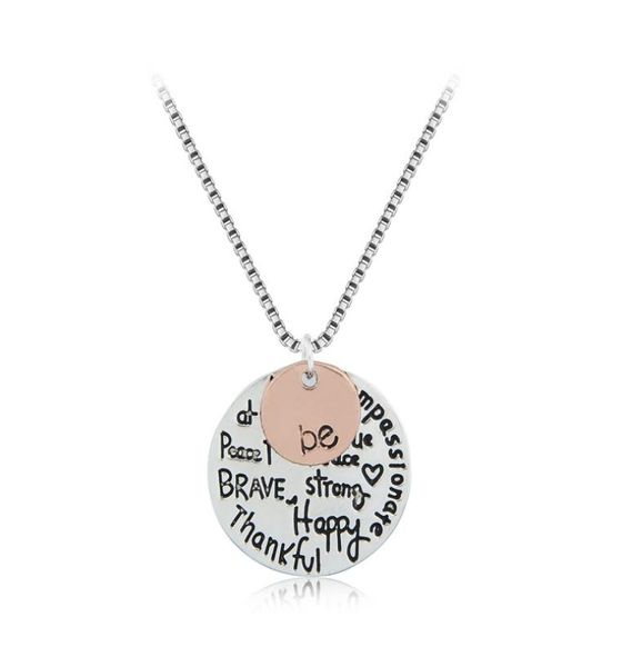 twotone quotbequot graffiti friend brave happy strong thankfull lettering charm round pendant necklaces for women039s fas5450847, Silver
twotone quotbequot graffiti friend brave happy strong thankfull lettering charm round pendant necklaces for women039s fas5450847, Silver